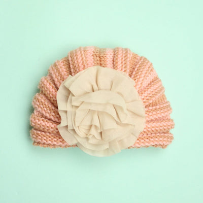 Modern & Stylish Turban Cap - Little People Gears Caps Iluvlittlepeople 0-24 Months Modern Peach