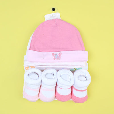 Modern Little People Gears - Caps & Socks Set Caps Iluvlittlepeople 0-9 Months Modern Pink