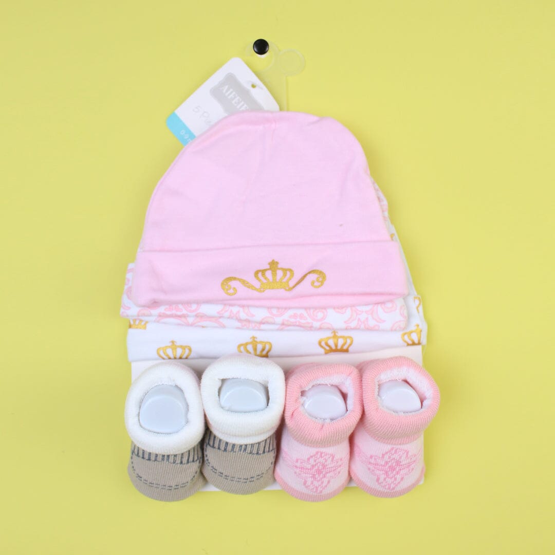 Modern Little People Gears - Caps & Socks Set Caps Iluvlittlepeople 0-9 Months Modern Pink