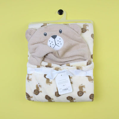 Decent Little People Gears - Cozy Baby Towel Towels Iluvlittlepeople 0-24 Months Brown Modern
