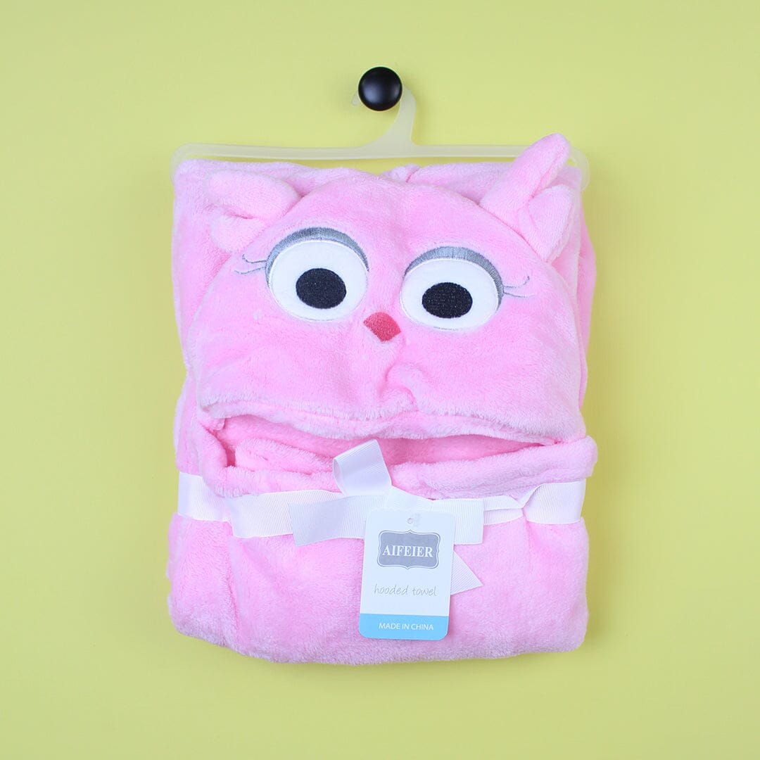 Decent Little People Gears - Cozy Baby Towel Towels Iluvlittlepeople 0-24 Months Pink Modern