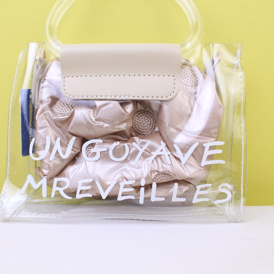 Stylish Brown Themed Clear Holographic Clutch Bag Bags Iluvlittlepeople 