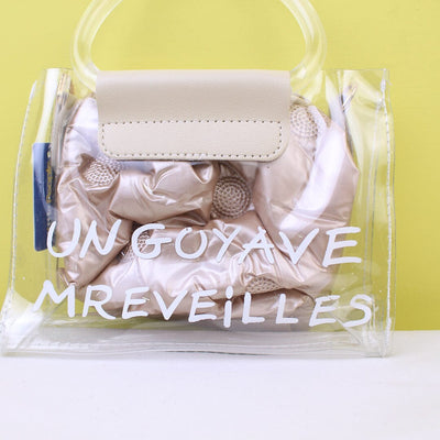 Stylish Brown Themed Clear Holographic Clutch Bag Bags Iluvlittlepeople 