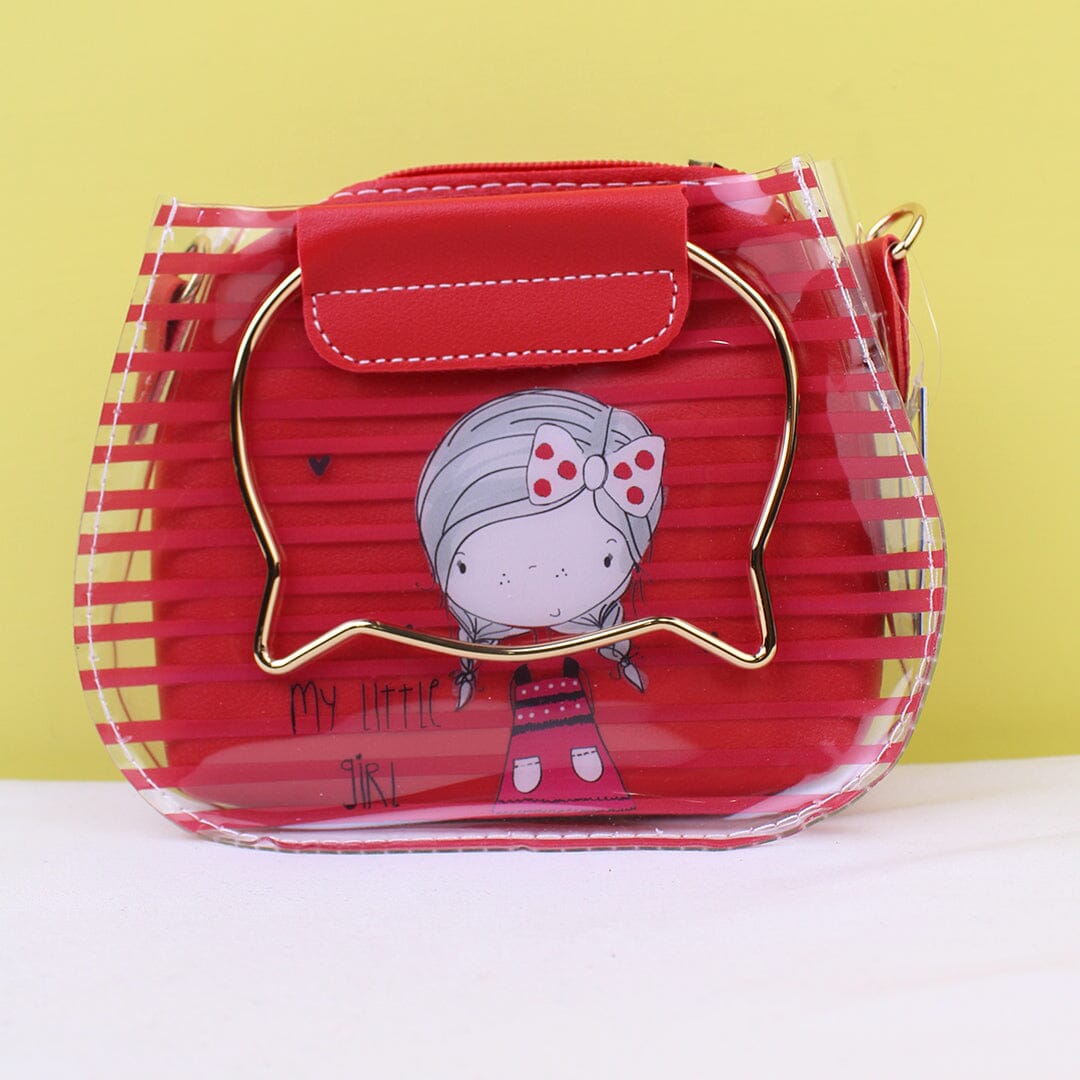 Stylish Red Themed Clear Holographic Clutch Bag Bags Iluvlittlepeople 