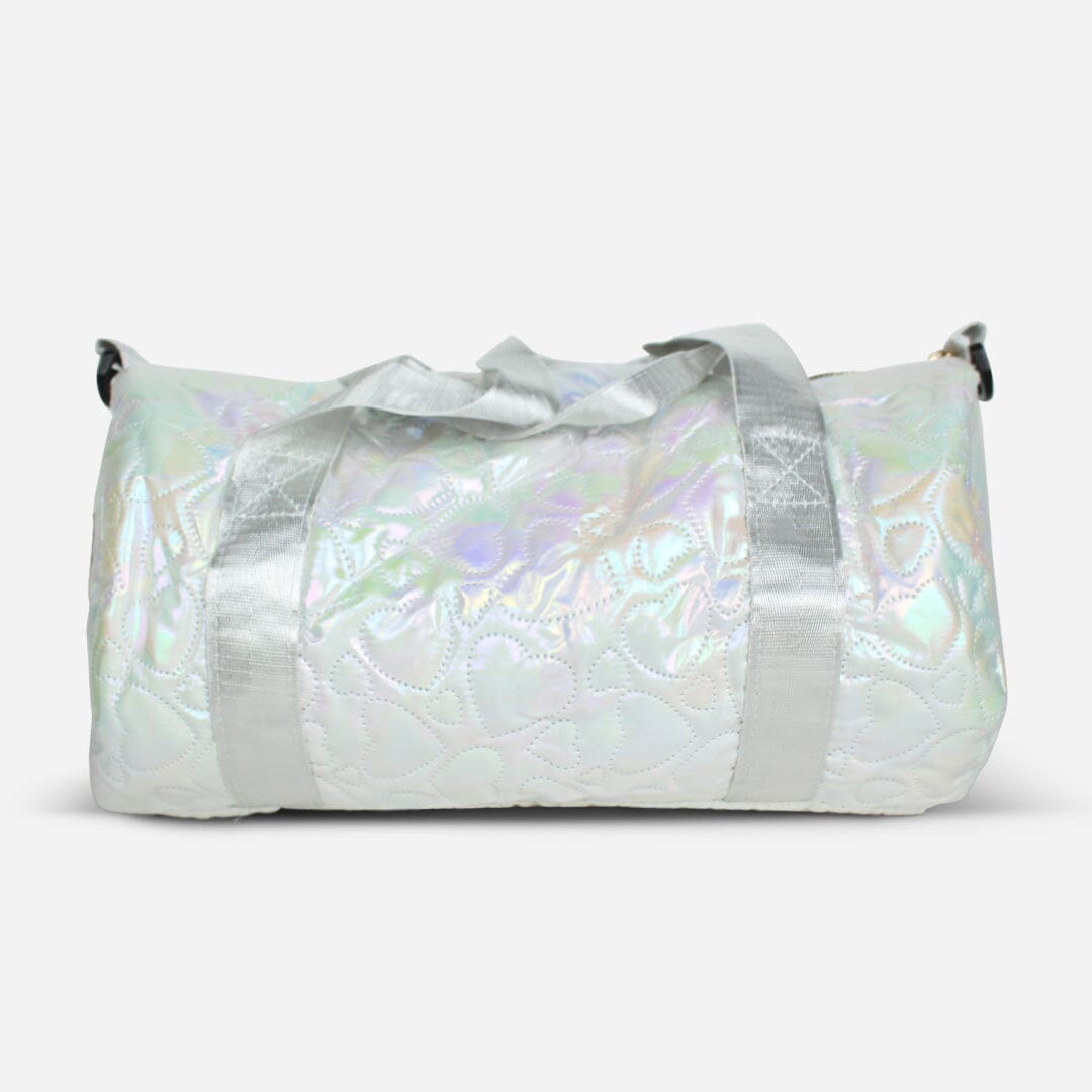 Stylish Comfy Silver Themed Gym Bag For Mother Gym Bag Iluvlittlepeople Standard Silver Modern