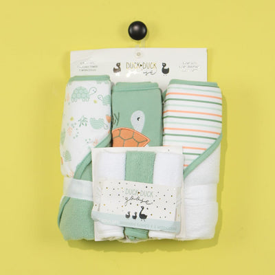 Cozy Comfortable Baby Towel Set - Little People Gears Towels Iluvlittlepeople 0-24 Months Green Modern