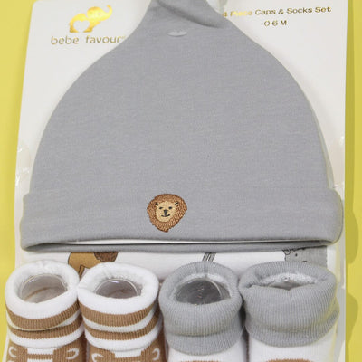 Decent Comfy Caps & Socks Set - Little People Gears Socks Set Iluvlittlepeople 