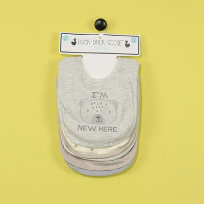 Decent Comfy Bibs Set - Little People Gears Bibs Set Iluvlittlepeople 0-24 Months Grey Cotton