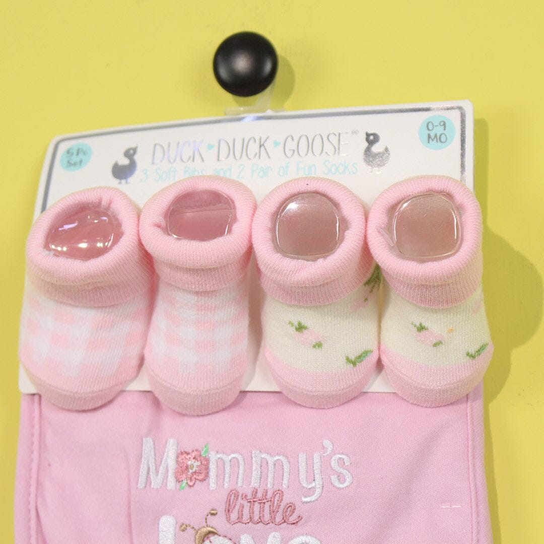 Decent Comfy Bibs & Socks Set - Little People Gears Bibs Set Iluvlittlepeople 