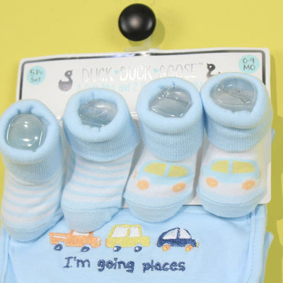 Decent Comfy Bibs & Socks Set - Little People Gears Bibs Set Iluvlittlepeople 