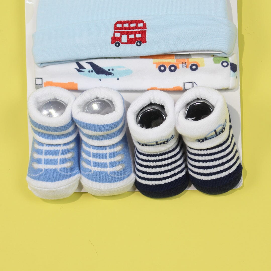 Modern Caps & Socks Set - Little People Gears Caps Iluvlittlepeople 