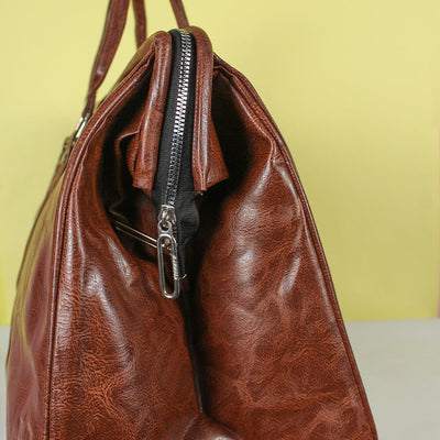 Stylish Leather Brown Themed Trip Bag Trip Bag Iluvlittlepeople 