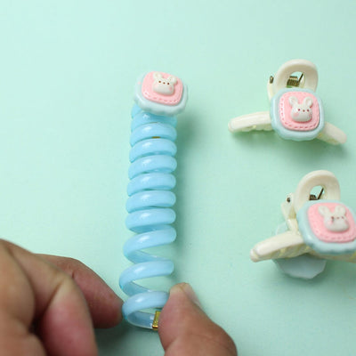 Stylish Baby Girl Spiral Hair Ties - Little People Gears Spiral Hair Ties Iluvlittlepeople 