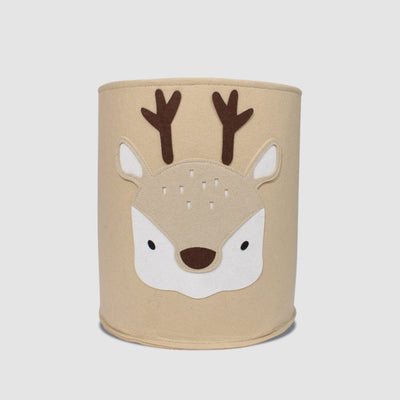 Charming Deer Themed Premium Quality Kids Storage Basket Basket Iluvlittlepeople Standard Light Brown Modern