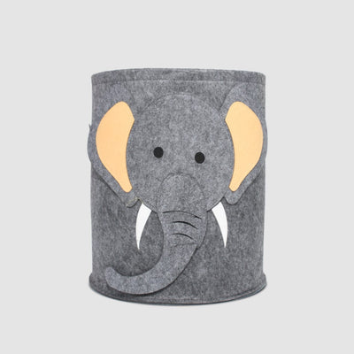 Delighted Elephant Themed Premium Quality Kids Storage Basket Basket Iluvlittlepeople Standard Grey Modern