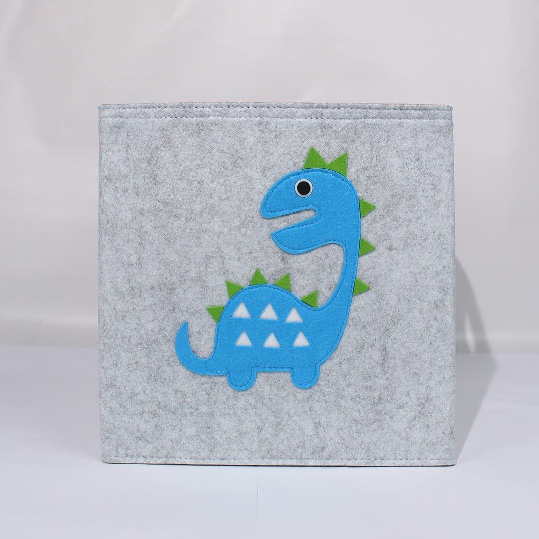 Cute Dino Themed Premium Quality Kids Storage Basket Basket Iluvlittlepeople Standard Grey Modern