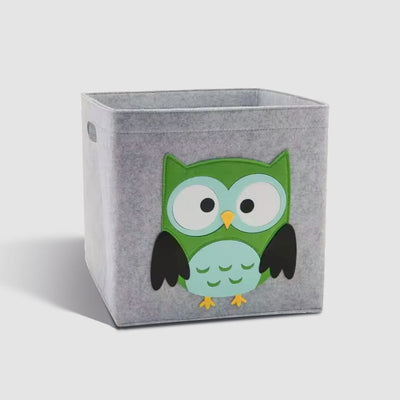 Charming Owl Themed Premium Quality Kids Storage Basket Basket Iluvlittlepeople Standard Grey Modern