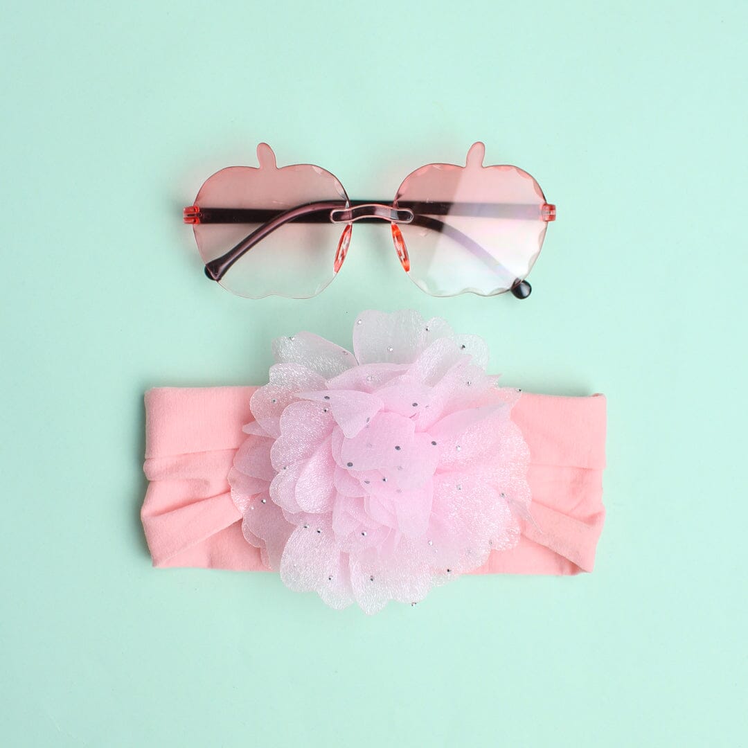 Stylish Sunglasses & Headband - Little People Gears Sunglasses & Headband Iluvlittlepeople Standard Pink 