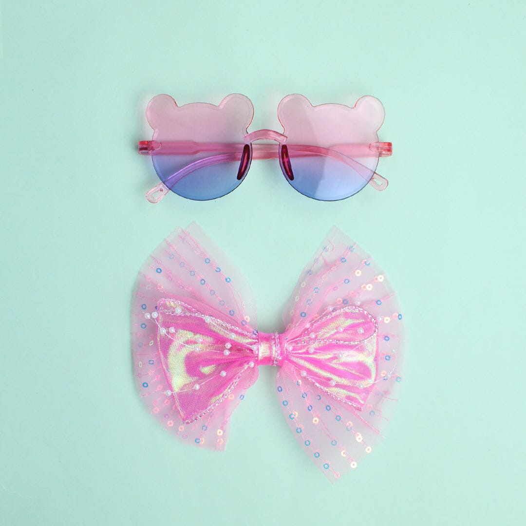 Stylish Sunglasses & Headband - Little People Gears Sunglasses & Headband Iluvlittlepeople Standard Pink 