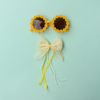 Stylish Sunglasses & Headband - Little People Gears Sunglasses & Headband Iluvlittlepeople Standard Yellow Modern