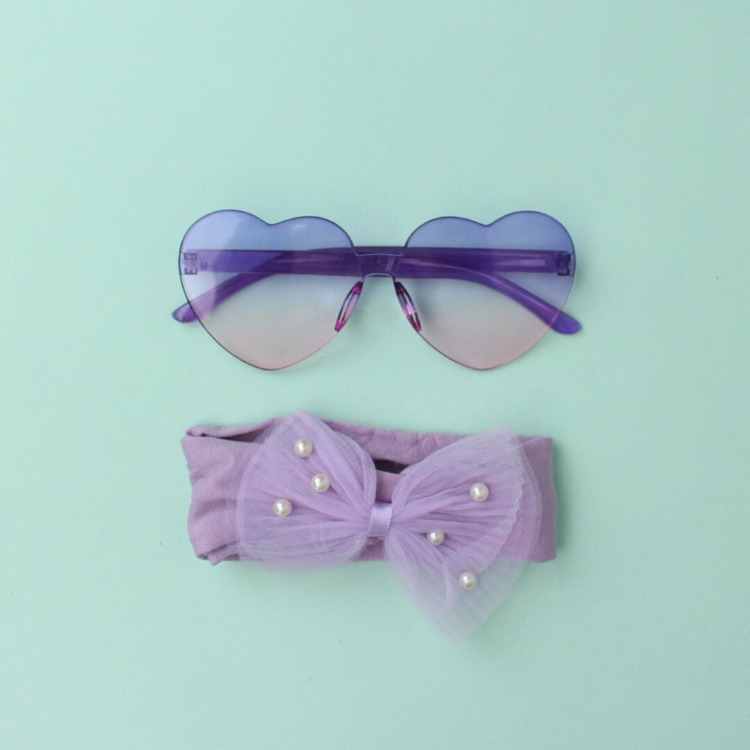 Stylish Sunglasses & Headband - Little People Gears Sunglasses & Headband Iluvlittlepeople Standard Purple Modern