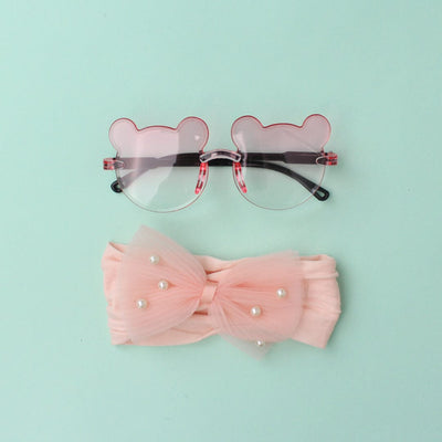 Stylish Sunglasses & Headband - Little People Gears Sunglasses & Headband Iluvlittlepeople Standard Peach Modern