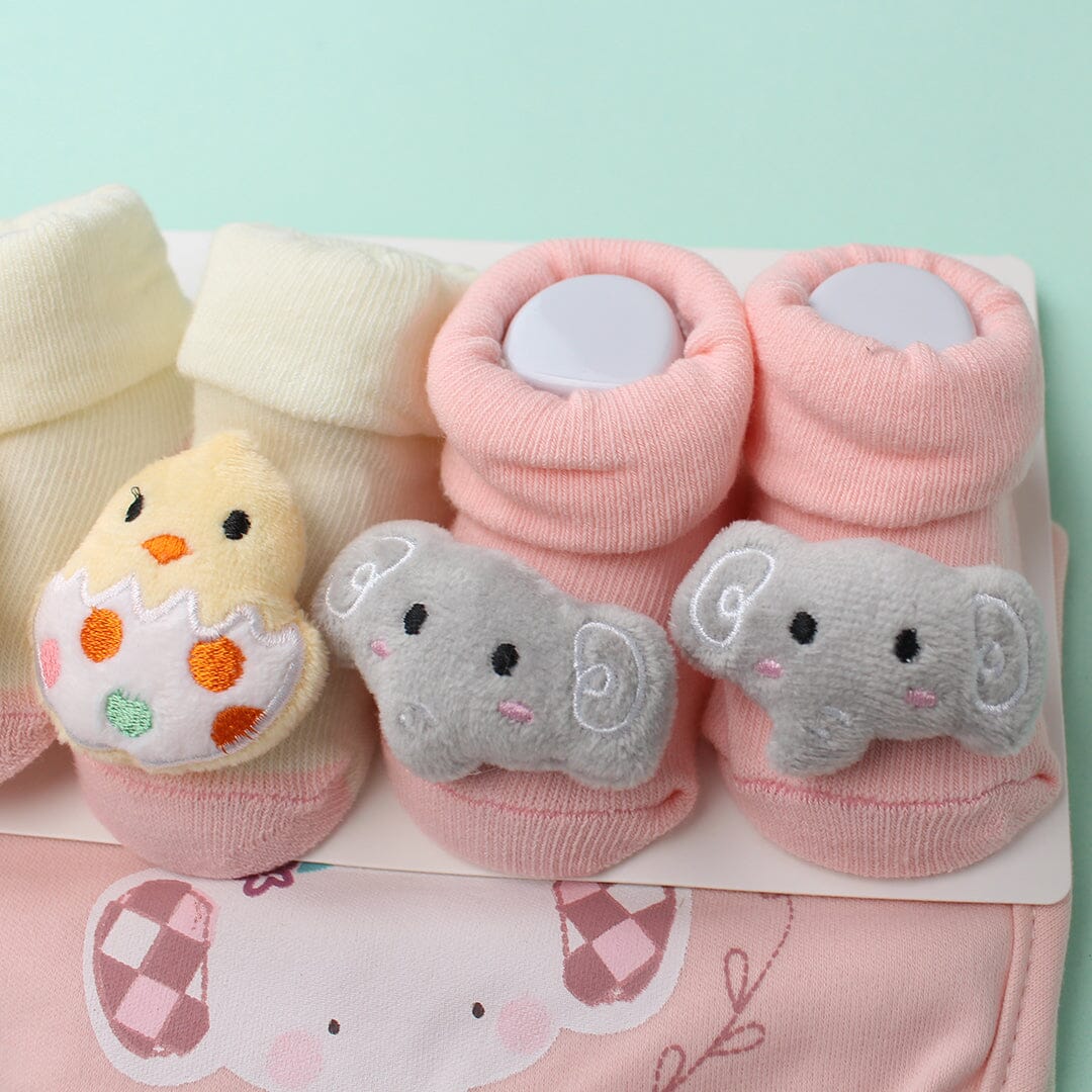 Decent Comfy Bibs & Socks Set - Little People Gears Bibs Set Iluvlittlepeople 