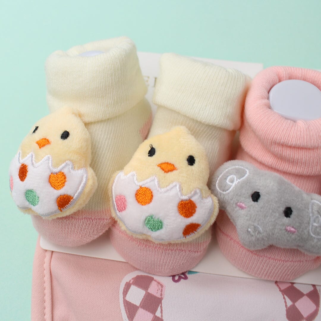 Decent Comfy Bibs & Socks Set - Little People Gears Bibs Set Iluvlittlepeople 