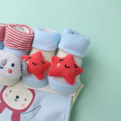 Decent Comfy Bibs & Socks Set - Little People Gears Bibs Set Iluvlittlepeople 