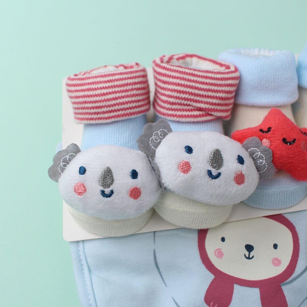 Decent Comfy Bibs & Socks Set - Little People Gears Bibs Set Iluvlittlepeople 