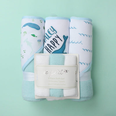 Stylish Comfy Baby Wash Cloths - Little People Gears Wash Cloths Iluvlittlepeople 0-24 Months Blue Modern