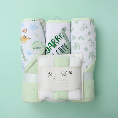 Stylish Comfy Baby Wash Cloths - Little People Gears Wash Cloths Iluvlittlepeople 0-24 Months Green Modern