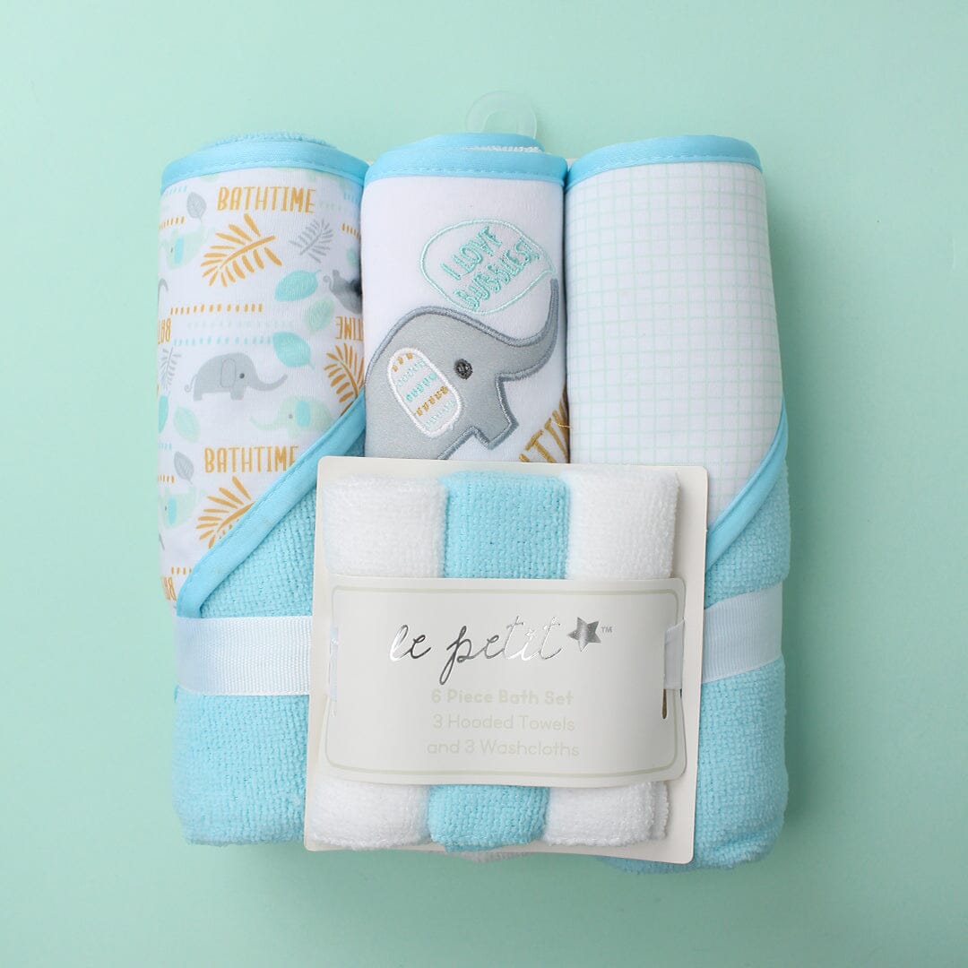 Stylish Comfy Baby Wash Cloths - Little People Gears Wash Cloths Iluvlittlepeople 0-24 Months Blue Modern