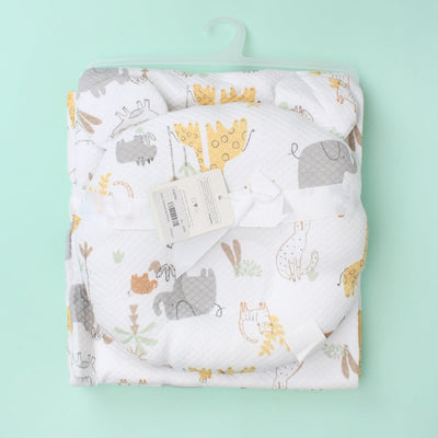 Modern Baby Pillow & Blanket - Little People Gears Baby Pillow Iluvlittlepeople 0-24 Months White Modern