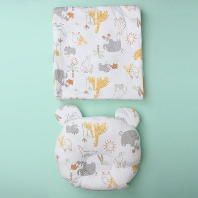 Modern Baby Pillow & Blanket - Little People Gears Baby Pillow Iluvlittlepeople 