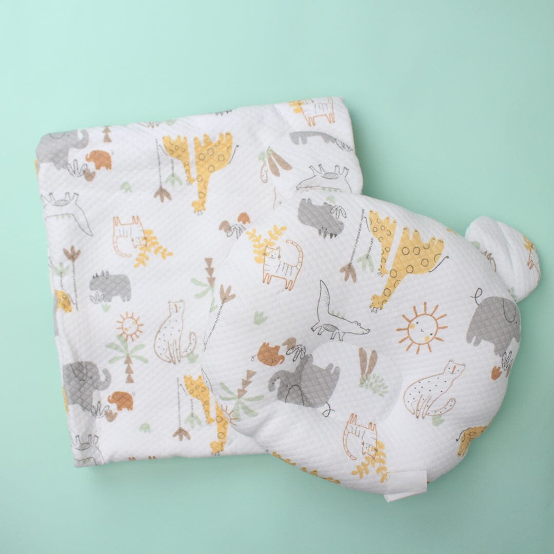 Modern Baby Pillow & Blanket - Little People Gears Baby Pillow Iluvlittlepeople 