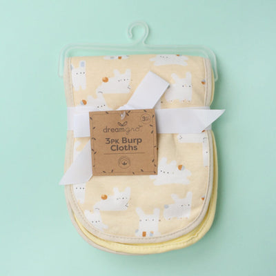 Cozy Comfy Baby Burp Cloths - Little People Gears Burp Cloths Iluvlittlepeople 0-24 Months Yellow Modern