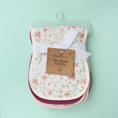 Cozy Comfy Baby Burp Cloths - Little People Gears Burp Cloths Iluvlittlepeople 0-24 Months Pink Modern