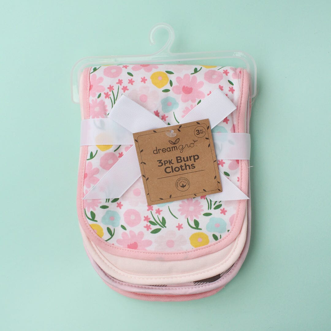 Cozy Comfy Baby Burp Cloths - Little People Gears Burp Cloths Iluvlittlepeople 0-24 Months Pink Modern