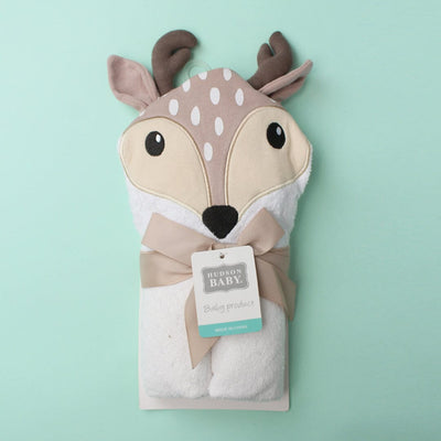 Cozy Hooded Baby Towel - Little People Gears Towels Iluvlittlepeople 0-24 Months Brown Modern