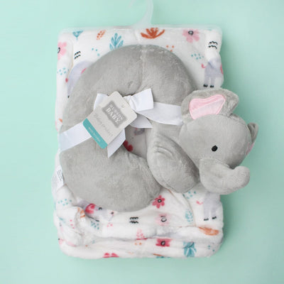 Cozy Baby Blanket & Character Pillow - Little People Gears Blankets Iluvlittlepeople 0-24 Months Grey Modern