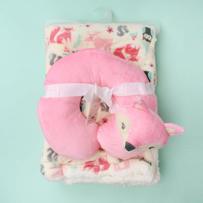 Cozy Baby Blanket & Character Pillow - Little People Gears Blankets Iluvlittlepeople 0-24 Months Pink Modern