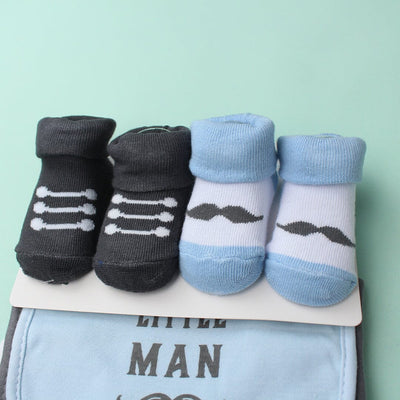 Decent Comfy Bibs & Socks Set - Little People Gears Bibs Set Iluvlittlepeople 