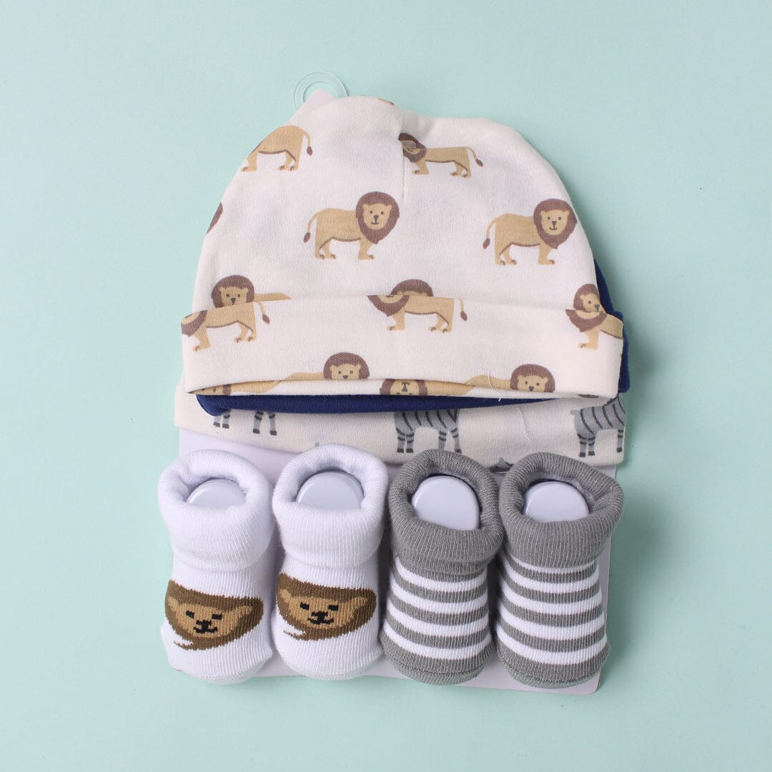 Modern Caps & Socks Set - Little People Gears Caps Iluvlittlepeople 0-24 Months Modern Multi