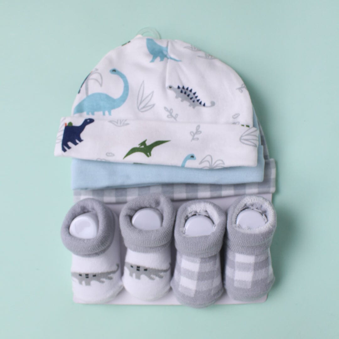 Modern Caps & Socks Set - Little People Gears Caps Iluvlittlepeople 0-24 Months Modern Multi