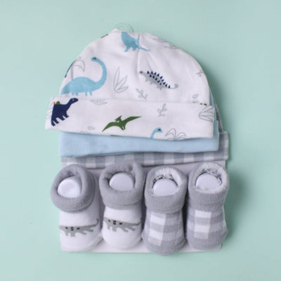 Modern Caps & Socks Set - Little People Gears Caps Iluvlittlepeople 0-24 Months Modern Multi