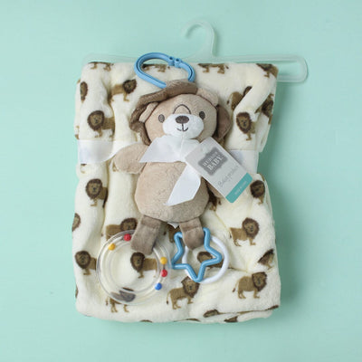 Cozy Baby Blanket & Special Toy - Little People Gears Blankets Iluvlittlepeople 0-24 Months Brown Modern