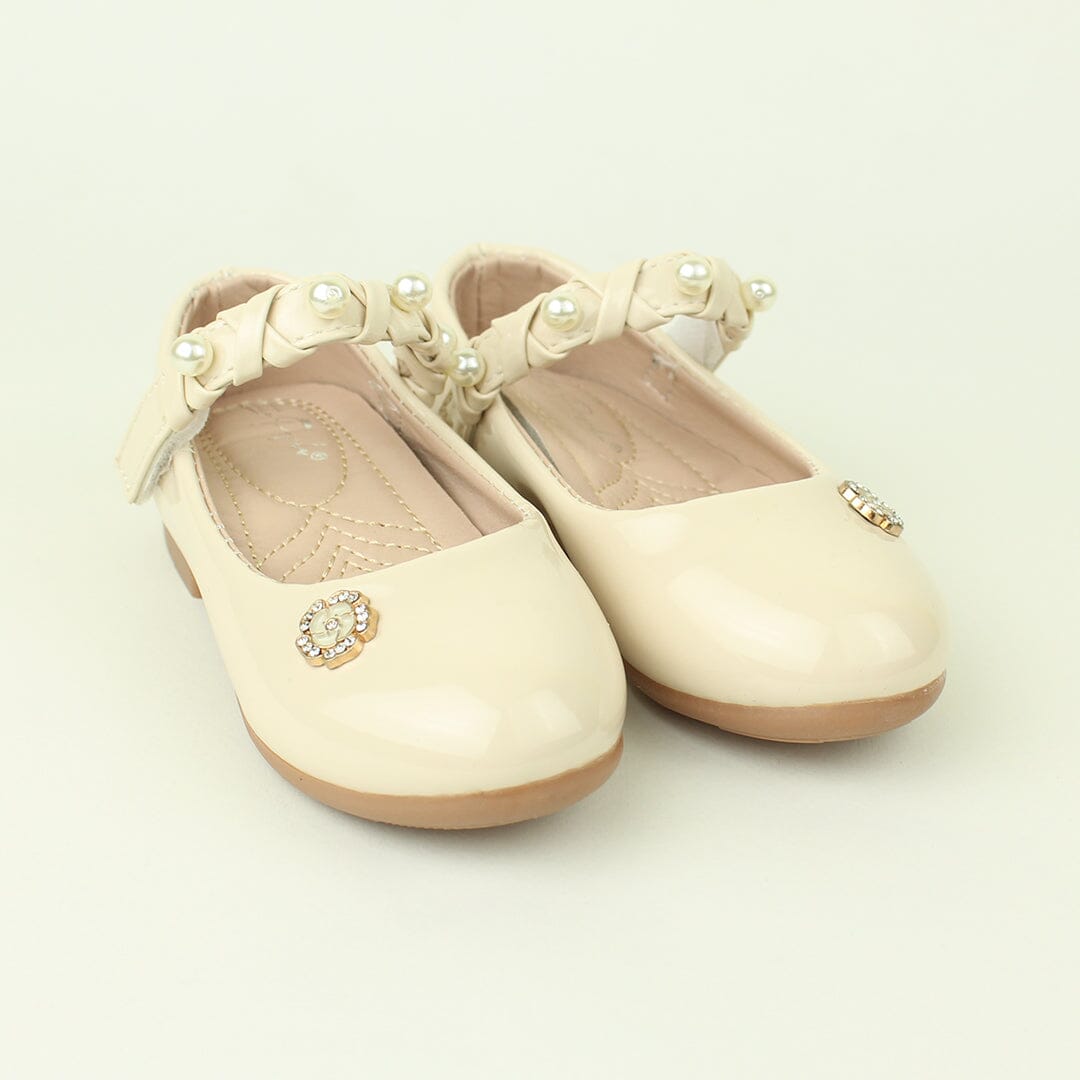 Attractive Style Beige Themed Girl Fancy Pumps Pumps Iluvlittlepeople 