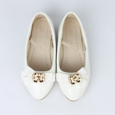 Elegant Style White Themed Girl Fancy Pumps Pumps Iluvlittlepeople 