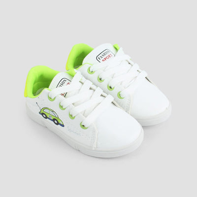 Elegant White Themed Kids Sneaker Sneaker Iluvlittlepeople 19N White Modern